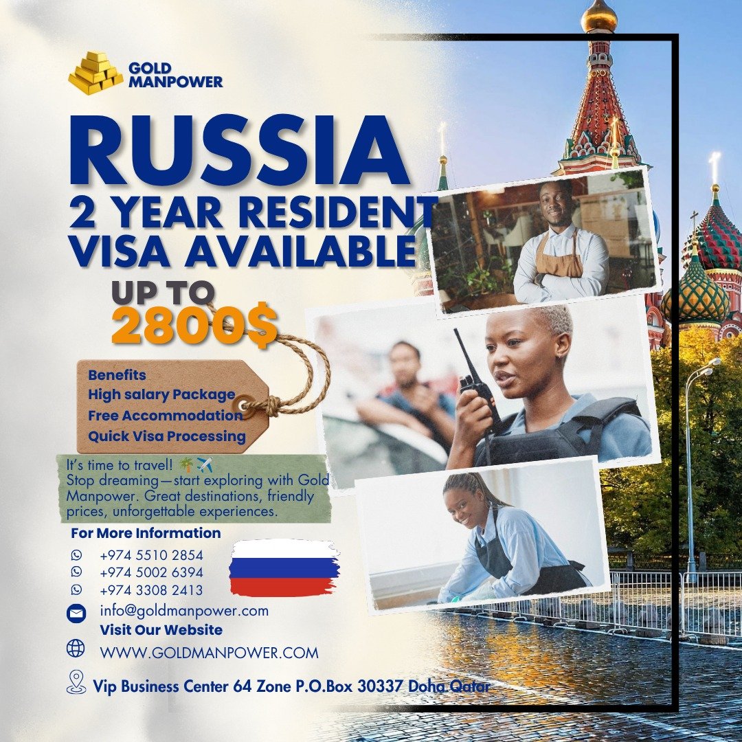 RUSSIA 2 YEAR RESIDENT VISA AVILABLE